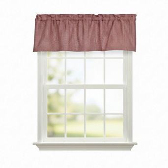 100% Cotton High Quality Minicheck Tailored Window Valance with 1.5" Rod Pocket 50" W X 12" L Red