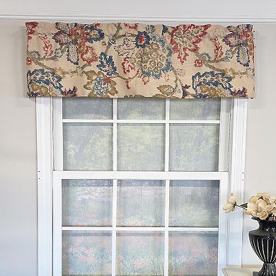 100% Cotton High Quality Silvia Tailored Window Valance with 1.5" Rod Pocket 50" W X 12" L Multi
