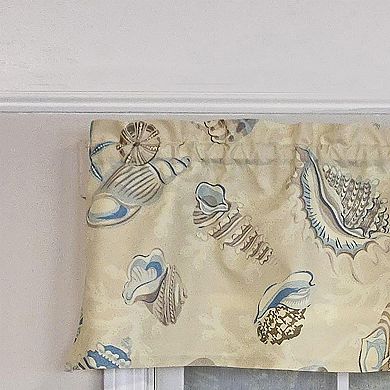 100% Cotton High Quality Beachbound Tailored Window Valance with 1.5" Rod Pocket 50" W X 12" L Blue
