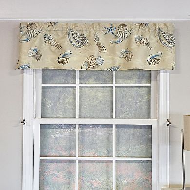 100% Cotton High Quality Beachbound Tailored Window Valance with 1.5" Rod Pocket 50" W X 12" L Blue