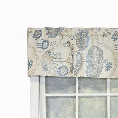 100% Cotton High Quality Serene Tailored Window Valance with 1.5" Rod Pocket 50" W X 12" L Blue