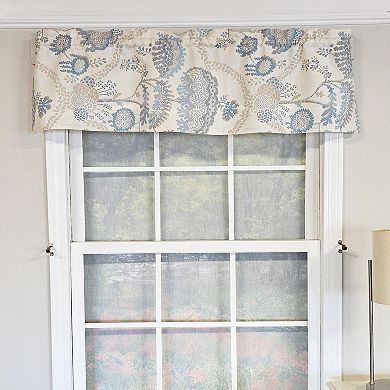 100% Cotton High Quality Serene Tailored Window Valance with 1.5" Rod Pocket 50" W X 12" L Blue