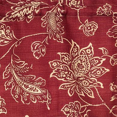100% Cotton High Quality Reagan Tailored Window Valance with 1.5" Rod Pocket 50" W X 12" L Red