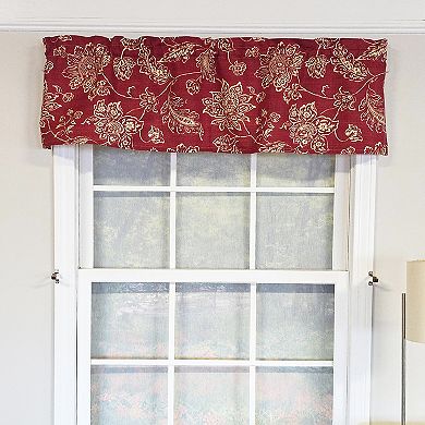 100% Cotton High Quality Reagan Tailored Window Valance with 1.5" Rod Pocket 50" W X 12" L Red
