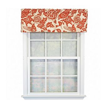 100% Cotton High Quality Love Bird Tailored Window Valance with 1.5" Rod Pocket 50" W X 12" L Orange