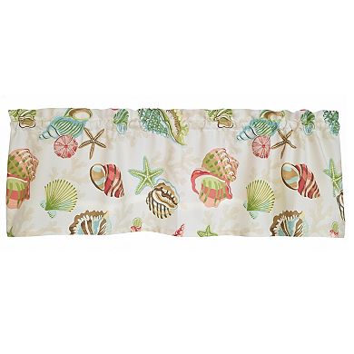 100% Cotton High Quality Beachbound Tailored Window Valance with 1.5" Rod Pocket 50" W X 12" L Multi