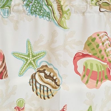 100% Cotton High Quality Beachbound Tailored Window Valance with 1.5" Rod Pocket 50" W X 12" L Multi