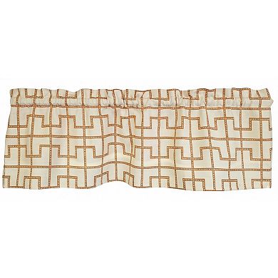 100% Cotton High Quality Torres Tailored Window Valance with 1.5" Rod Pocket 50" W X 12" L Cream