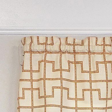 100% Cotton High Quality Torres Tailored Window Valance with 1.5" Rod Pocket 50" W X 12" L Cream