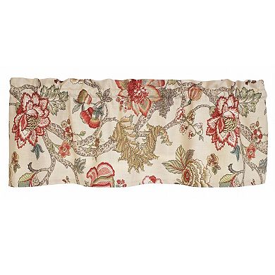 100% Cotton High Quality Ceci Tailored Window Valance with 1.5" Rod Pocket 50" W X 12" L Red