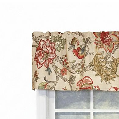 100% Cotton High Quality Ceci Tailored Window Valance with 1.5" Rod Pocket 50" W X 12" L Red