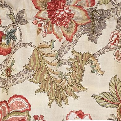 100% Cotton High Quality Ceci Tailored Window Valance with 1.5" Rod Pocket 50" W X 12" L Red