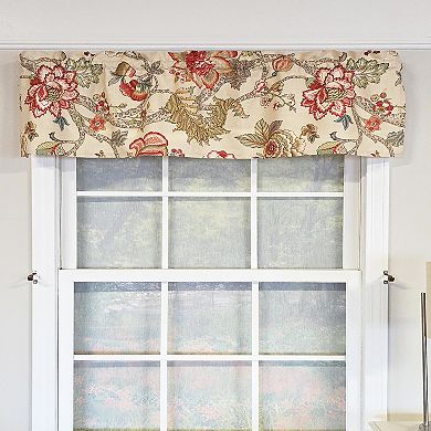 100% Cotton High Quality Ceci Tailored Window Valance with 1.5" Rod Pocket 50" W X 12" L Red
