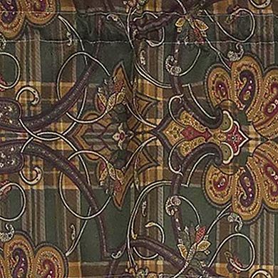 100% Cotton High Quality Espadas Tailored Window Valance with 1.5" Rod Pocket 50" W X 12" L Hunter