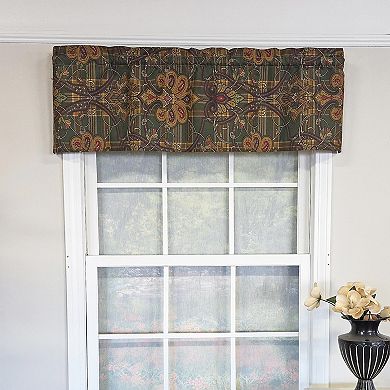 100% Cotton High Quality Espadas Tailored Window Valance with 1.5" Rod Pocket 50" W X 12" L Hunter