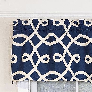 100% Cotton High Quality Tracy Tailored Window Valance with 1.5" Rod Pocket 50" W X 12" L Navy