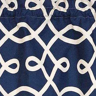 100% Cotton High Quality Tracy Tailored Window Valance with 1.5" Rod Pocket 50" W X 12" L Navy