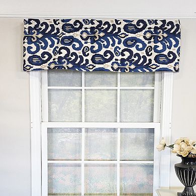 100% Cotton High Quality Tracy Tailored Window Valance with 1.5" Rod Pocket 50" W X 12" L Navy