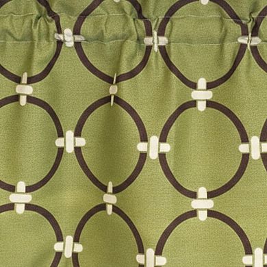 100% Cotton High Quality Rings Tailored Window Valance with 1.5