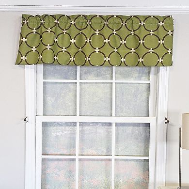 100% Cotton High Quality Rings Tailored Window Valance with 1.5