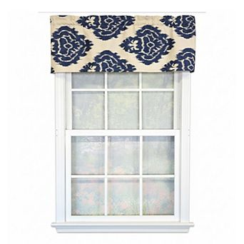 100% Cotton High Quality Flame Tailored Window Valance with 1.5" Rod Pocket 50" W X 12" L Navy