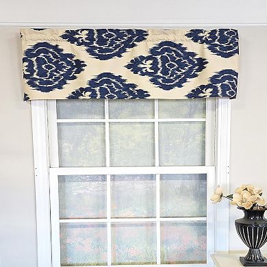100% Cotton High Quality Flame Tailored Window Valance with 1.5" Rod Pocket 50" W X 12" L Navy