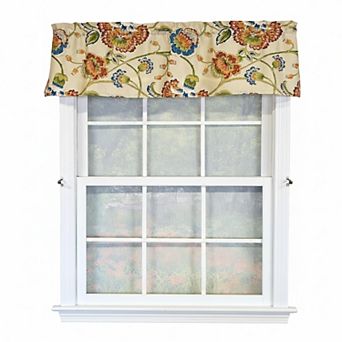 100% Cotton High Quality Moira Tailored Window Valance with 1.5" Rod Pocket 50" W X 12" L Multi