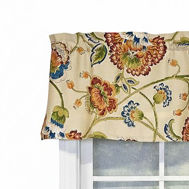 100% Cotton High Quality Moira Tailored Window Valance with 1.5" Rod Pocket 50" W X 12" L Multi