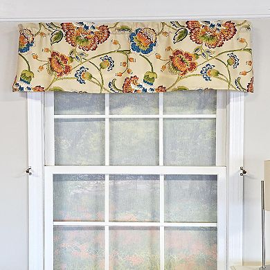 100% Cotton High Quality Moira Tailored Window Valance with 1.5" Rod Pocket 50" W X 12" L Multi