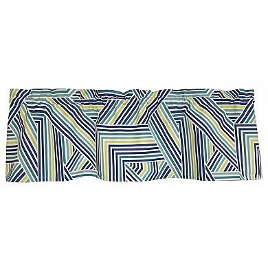 100% Cotton High Quality Bypass Tailored Window Valance with 1.5" Rod Pocket 50" W X 12" L Multi