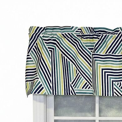 100% Cotton High Quality Bypass Tailored Window Valance with 1.5" Rod Pocket 50" W X 12" L Multi