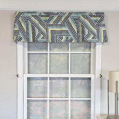 100% Cotton High Quality Bypass Tailored Window Valance with 1.5" Rod Pocket 50" W X 12" L Multi