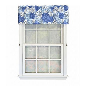 100% Cotton High Quality Rosales Tailored Window Valance with 1.5" Rod Pocket 50" W X 12" L Blue