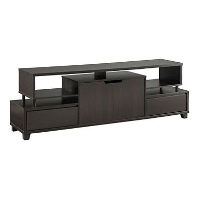 ENITIAL STAR Eliana Wood Multi-Storage TV Stand in Cappuccino