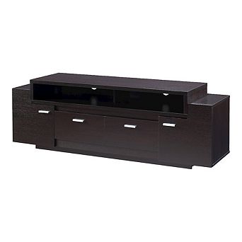 ENITIAL STAR Santex Contemporary Wood 60-Inch TV Stand in Cappuccino