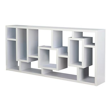 ENITIAL STAR Hazo Modern Wood Open-Back Bookcase in White