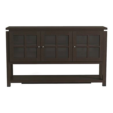 ENITIAL STAR Tellun Contemporary Wood Multi-Storage Buffet in Walnut