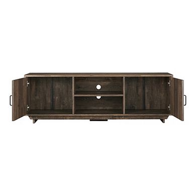 ENITIAL STAR Krella Wood Rustic 62-Inch TV Stand in Reclaimed Oak