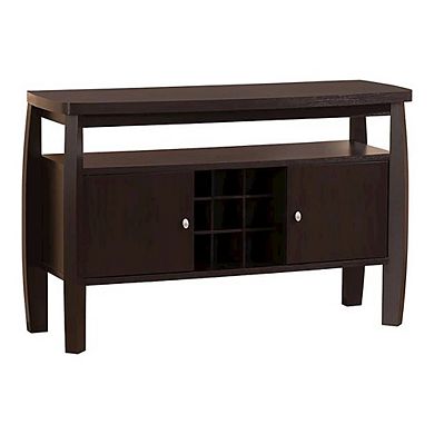 ENITIAL STAR Mendota Wood Buffet Table with Wine Rack in Espresso