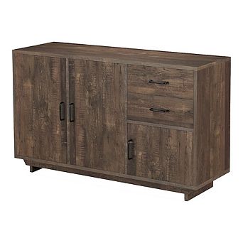 ENITIAL STAR Galvin Rustic Wood 2-Drawer Buffet in Reclaimed Oak