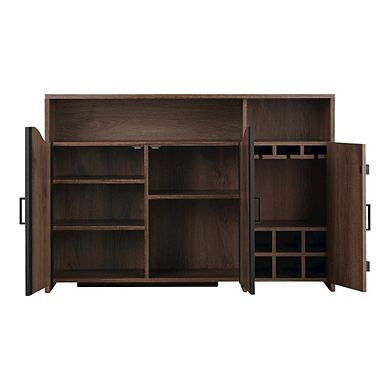 ENITIAL STAR Helen Farmhouse Wood 6-Shelf Buffet in Distressed Walnut