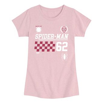 Girls 7-16 Spider-Man Racing Collegiate Graphic Tee