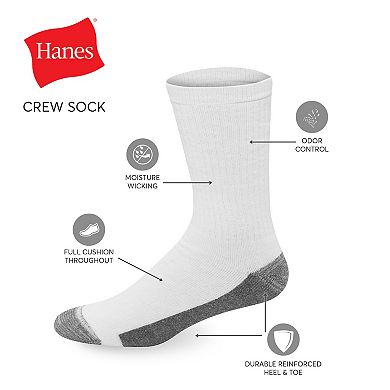 Men's Hanes® Ultimate Ultra Cushion Crew Socks 6-Pack