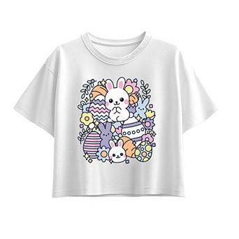 Girls 7-16 Easter Sticker Collage Boxy Tee