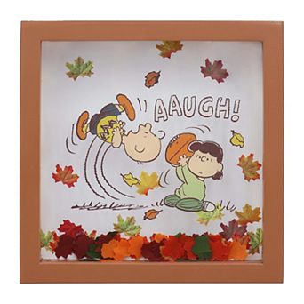 Celebrate Together™ Peanuts Charlie Brown & Lucy Football Caption Box Table Decor