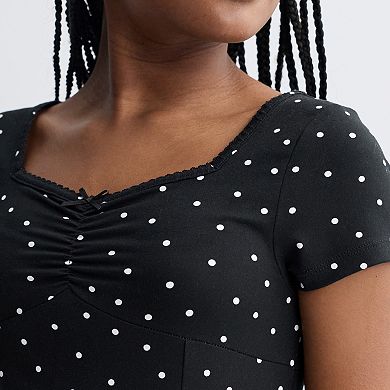 Girls 7-20 SO® Short Sleeve Cinch Front Dress in Regular & Plus Size