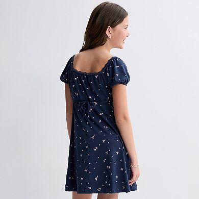 Girls 7-20 SO® Square Neck Lace Trim Dress in Regular & Plus Size