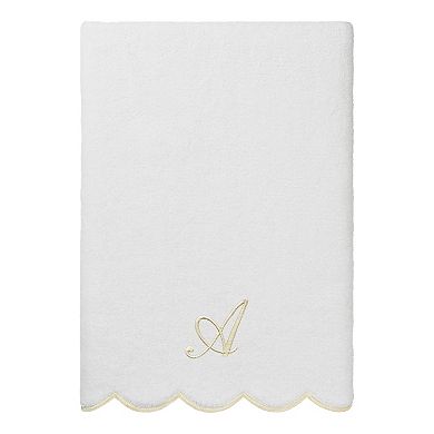 Linum Home Textiles ADORNIA Scallop 3-pc. Personalized Towel Set