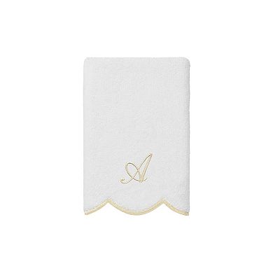 Linum Home Textiles ADORNIA Scallop 3-pc. Personalized Towel Set