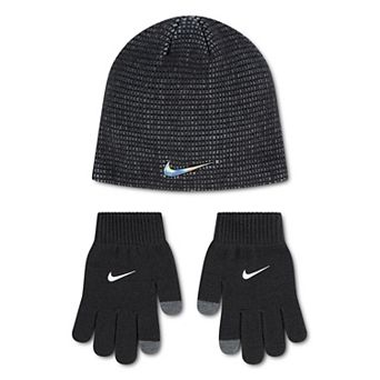 Kids 8-20 Nike Futura Multi-Stripe Beanie & Smart Touch Gloves 2 pc Set
